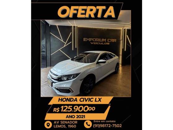 HONDA CIVIC 2.0 16V FLEXONE LX 4P CVT
